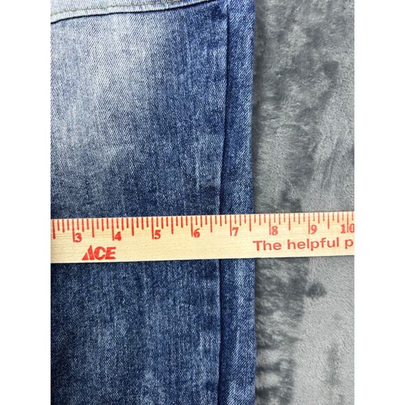 Southpole Men's Skinny Fit Moto Jeans 36x29 Blue Acid Wash‎ Distressed Biker Y2K - Picture 14 of 16